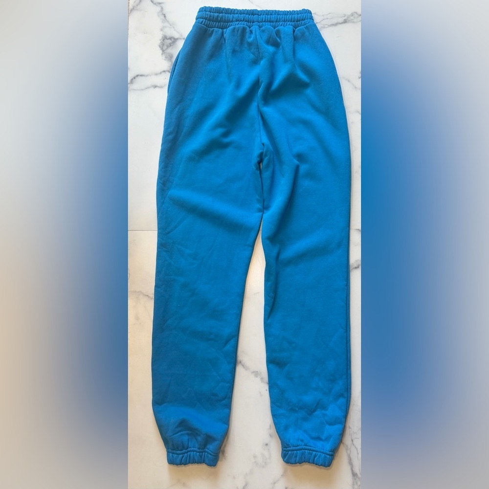 Boohoo Blue Cropped Hoodie & Sweatpants Set Athleisure Travel Set M/S NWT - Picture 7 of 9
